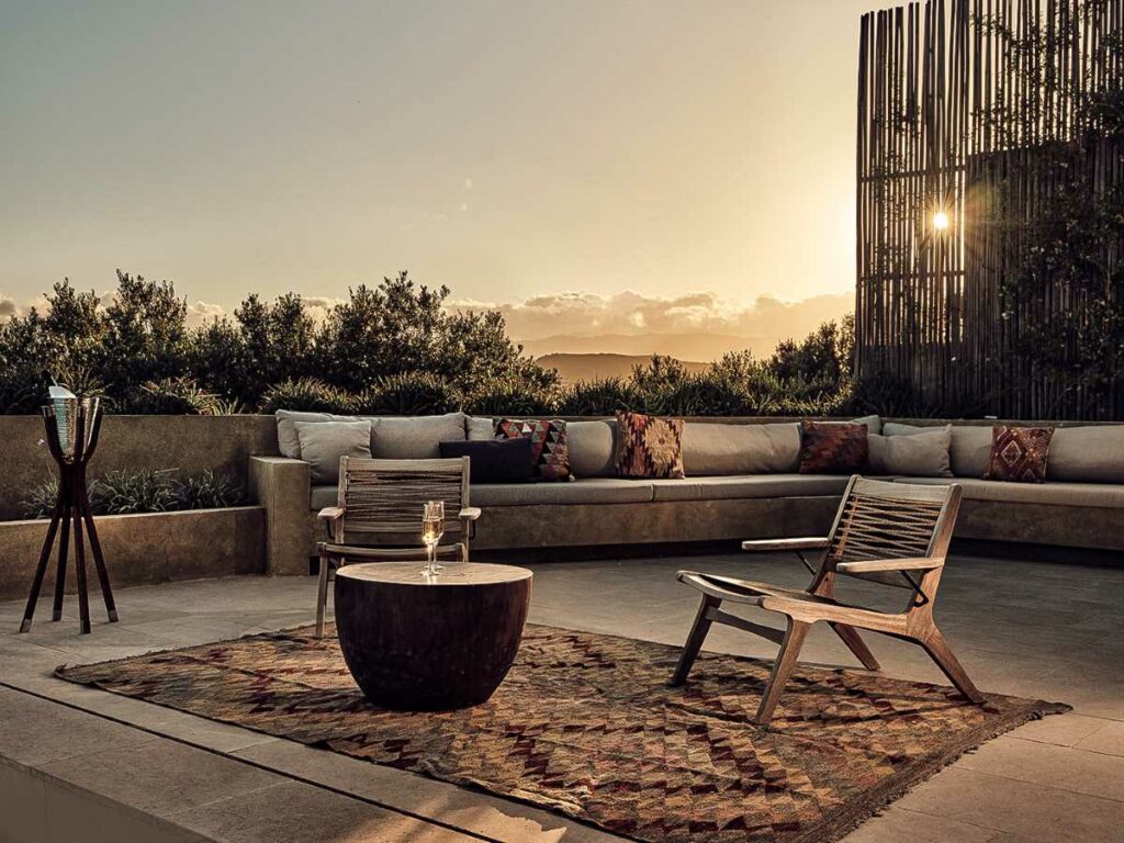 Abendstimmung auf der Terasse des Olea All Suite Hotel