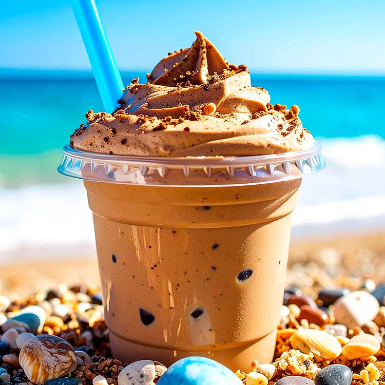 Frappé am Meer