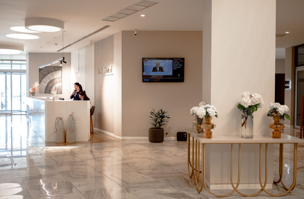Lobby of the Best Western Premier Ark Hotel in Tirana, Albania