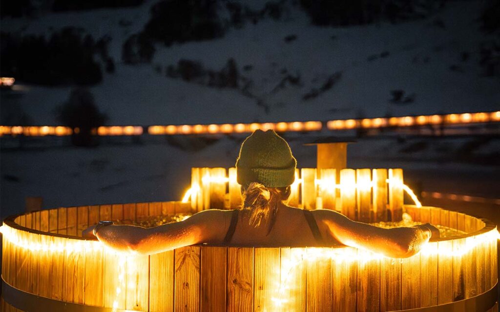 Eisbad im Strandbad von Davos