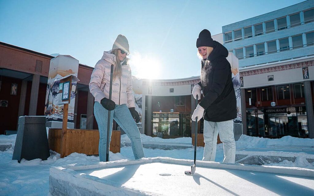 Eis Minigolfen in Davos