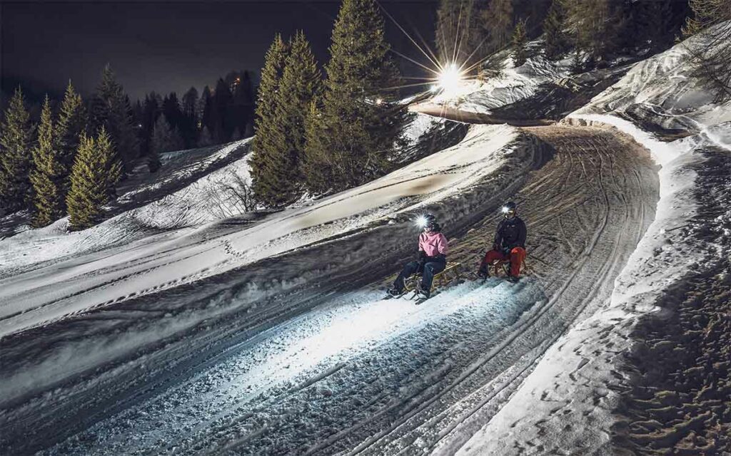 Nachtrodeln am Rinderhorn in Davos Klosters