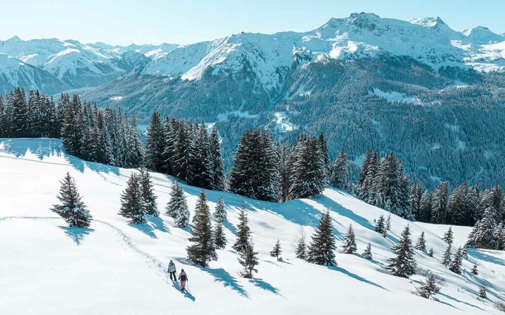 Schneeschuwandern in absoluter Stille